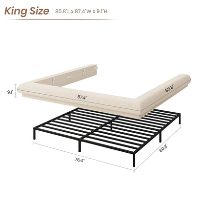 Full Queen King Cloud Platform Bed Frame