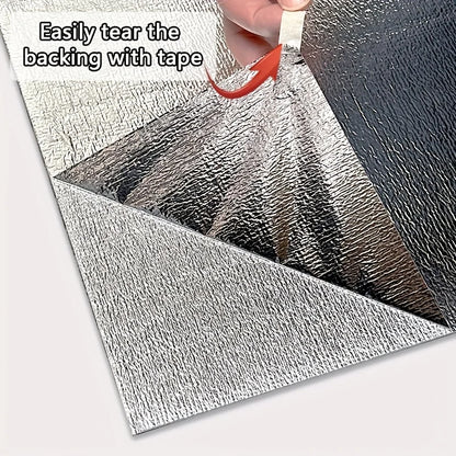 20/40pcs Glossy Marble Pattern Self-Adhesive Wall Panels