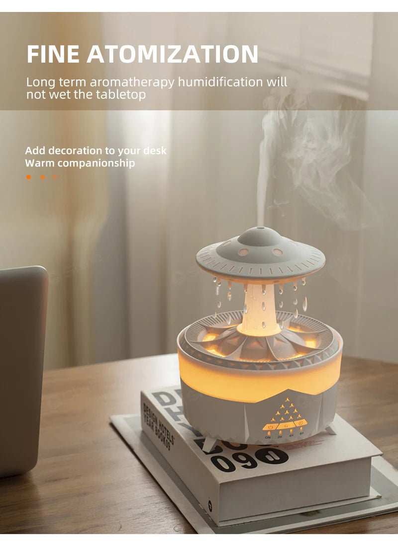 Rain Cloud Diffuser Mushroon Air Humidifier with Lamp