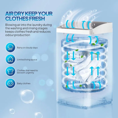 17.8LBS Fully Automatic Washing Machine and Dryer Set