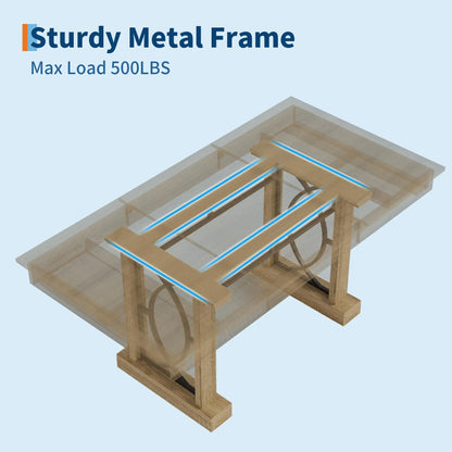 71 Inch Dining Table With 2 Storage Drawers
