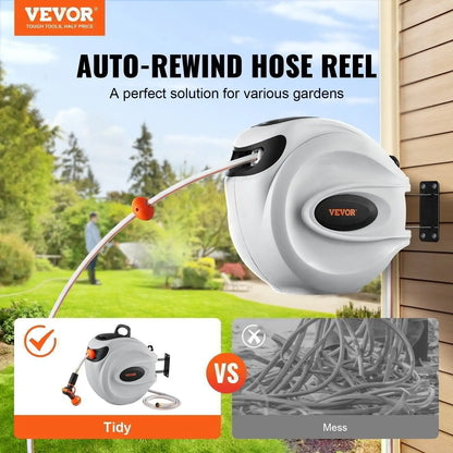 130'x1/2" Retractable Hose Reel Water Hose Reel