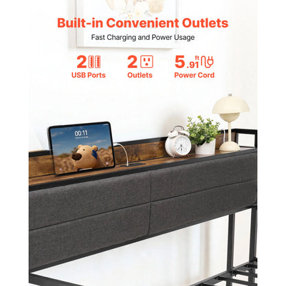 Twin/Full Size Daybed Frame w/ Charging Station