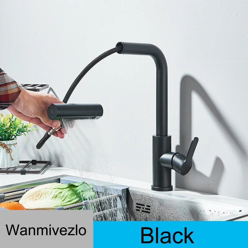 Kitchen Faucet Flexible Pull Out Water Mixer Tap