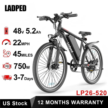 7 Speed Long Range Electric Mountain Bike