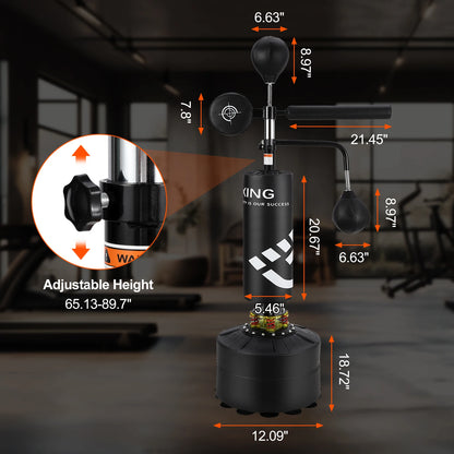 5 in 1 Punching Bag with Stand for Adult & Kids