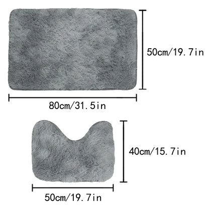 2pcs bathroom anti-slip bath water absorbent rug