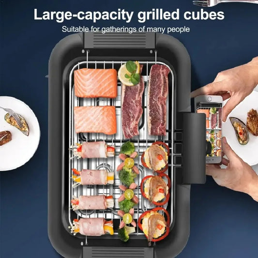 Electric Portable Smokeless Barbecue Grill Pan