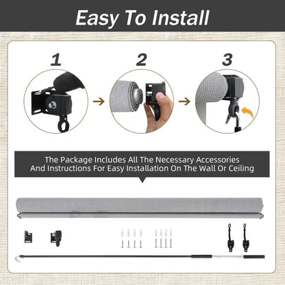 7' W X 8' L Exterior Outdoor Roller Shade with 95% UV Blocker