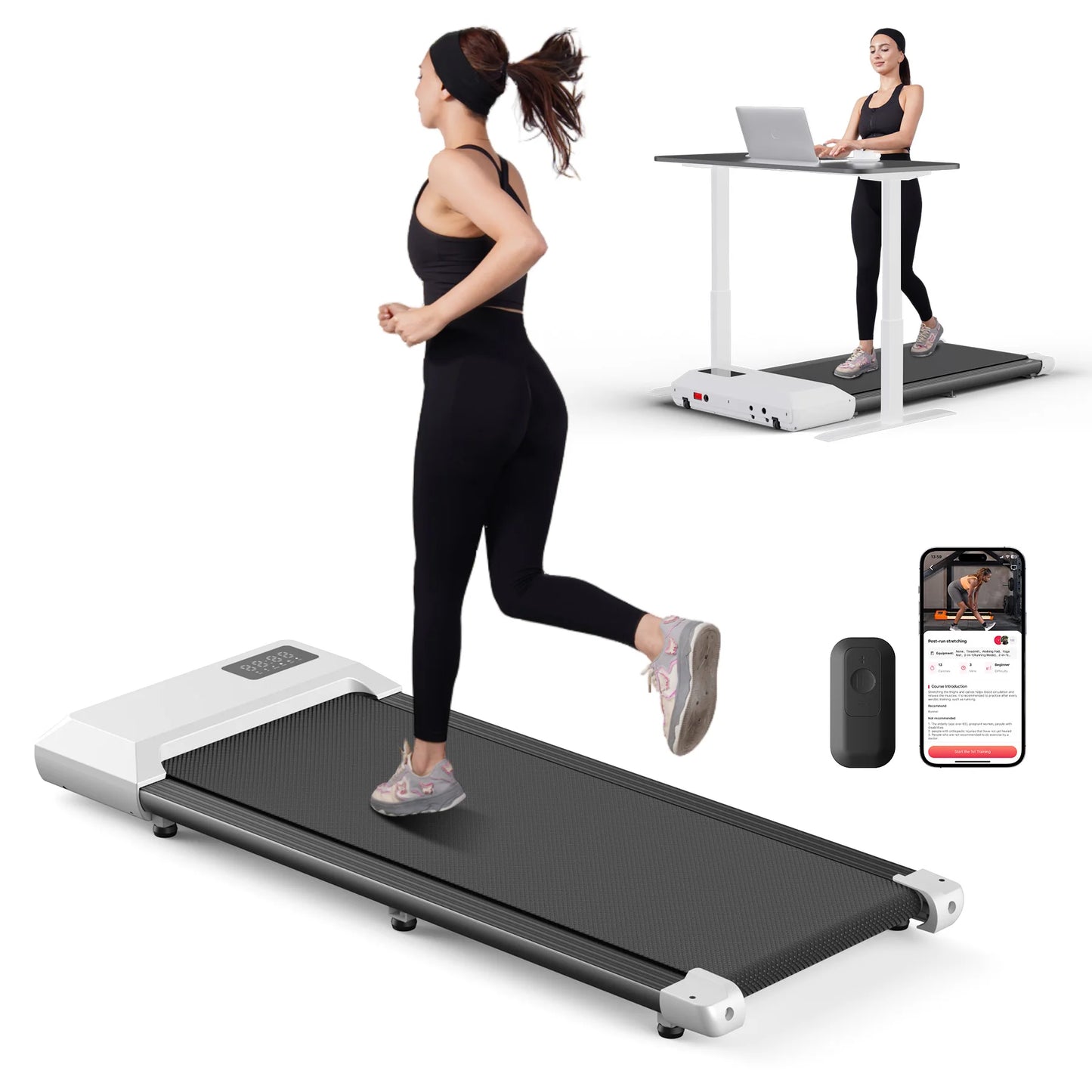 2.5HP Treadmills 2in1 Walking Running Fitness Exercise Machine