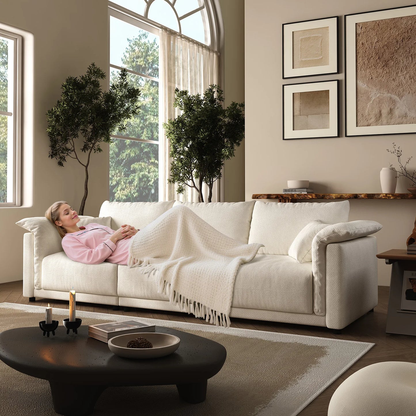 98.5" Cloud Modular Sectional Sofa