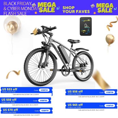 26'' Electric 40 Mile Commuter Bike for Adults