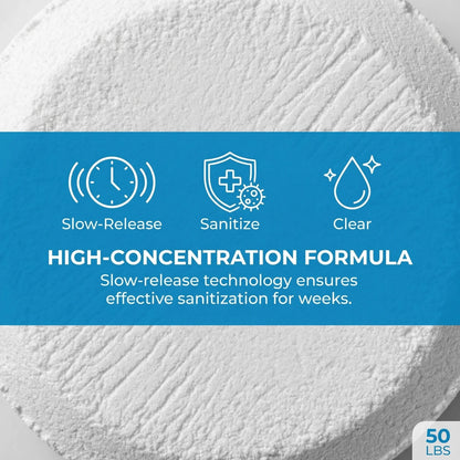 50LB 3Inch Chlorine Tablets for Swimming Pools