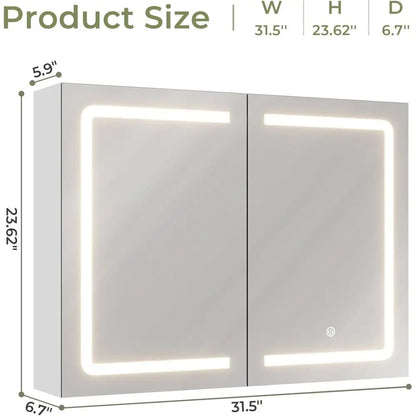 31.5''x23.6'' Medicine Cabinet with Led Lights