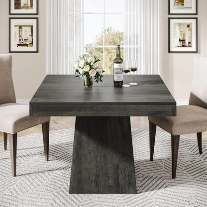 31.5-Inch Small Dinner Table with Sturdy Pedestal Base