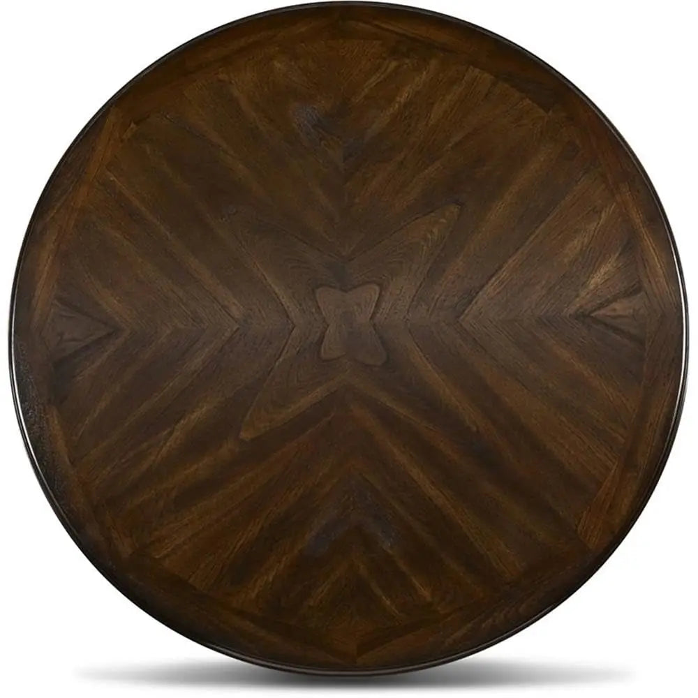 Solid Wood 5-Piece Round Dining Set in Cherry Brown