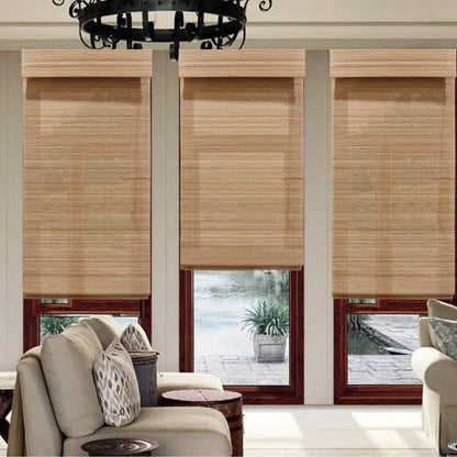 Lined Blackout Bamboo Roman Shades Blinds