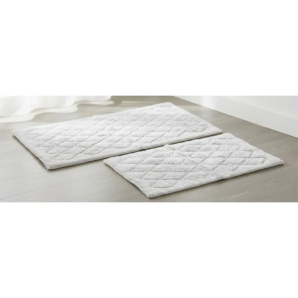 2-Piece Luxury Soft Absorbent Bathroom Rug Set