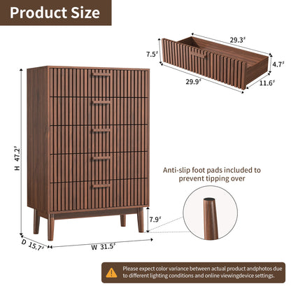 Modern Closet Dressers Chest of Drawers, With 5 Or 6 Drawers