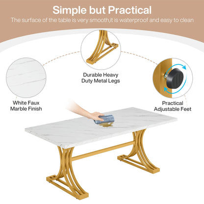 63-Inch Rectangular Dining Table for 4 to 6 people