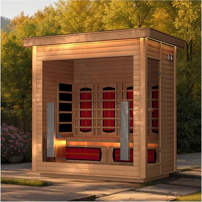 3-4 Person Hybrid Sauna with Infrared and Steam Dual Heating
