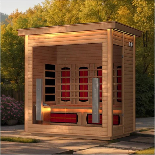 3-4 Person Hybrid Sauna with Infrared and Steam Dual Heating
