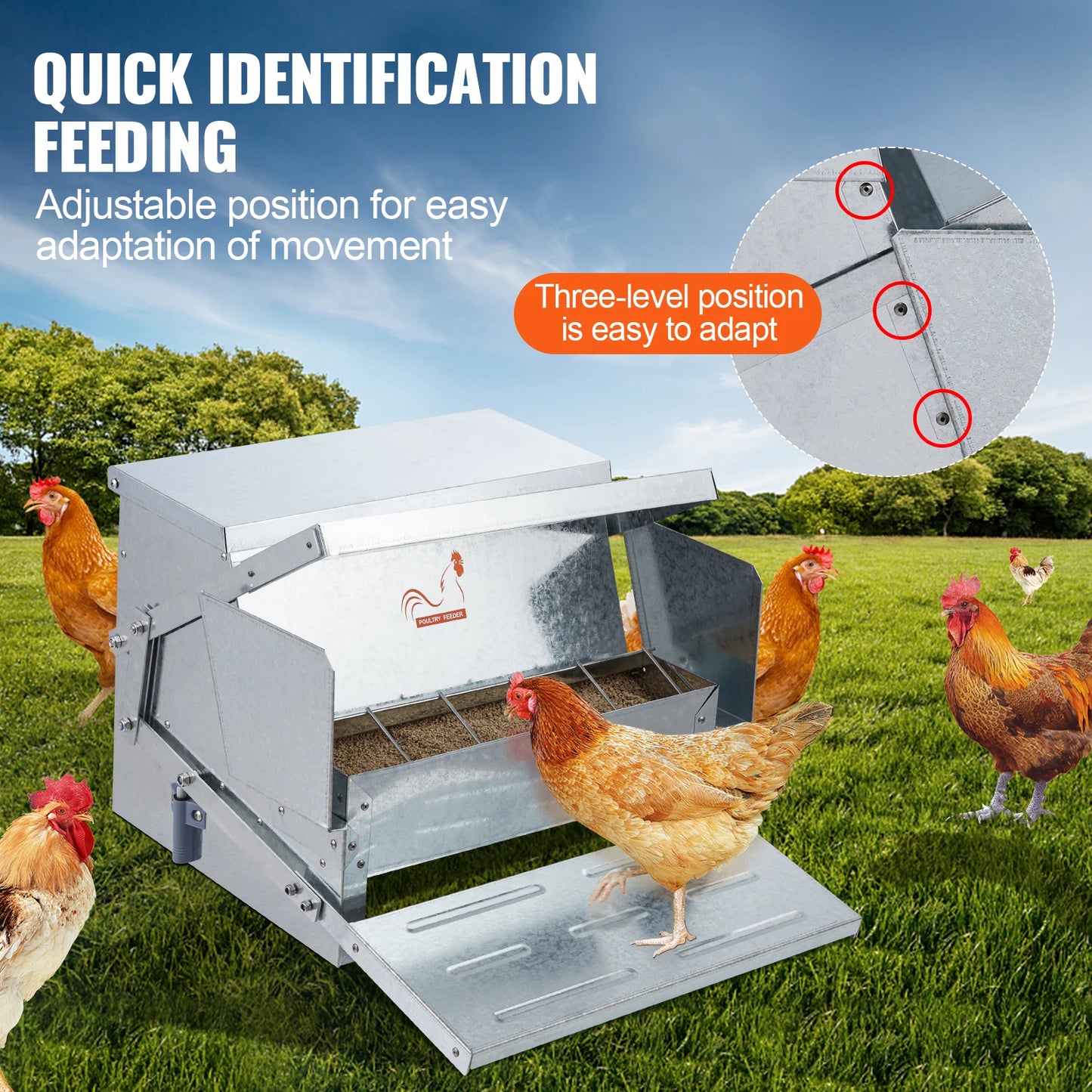 25 lbs. Capacity Automatic Chicken Feeder Feeds up to 11 Days