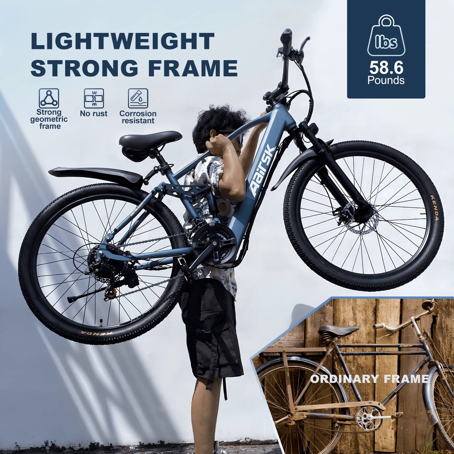 Electric Bike for Adults with 40Miles 25MPH Commuting