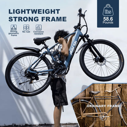 Electric Bike for Adults with 40Miles 25MPH Commuting