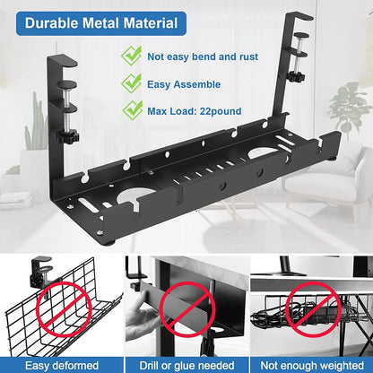 Telescopic Under Table Storage Rack Organizer