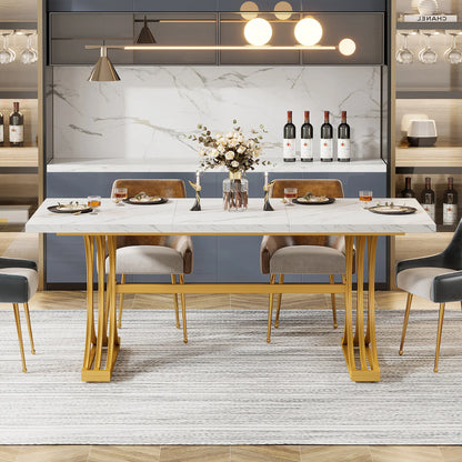 63-Inch Rectangular Dining Table for 4 to 6 people