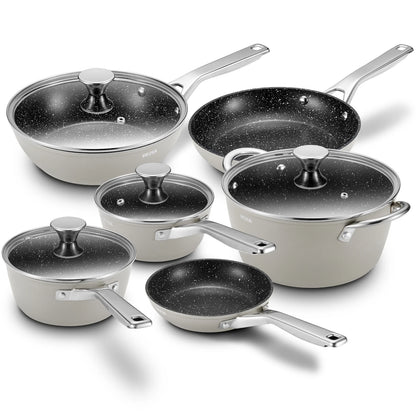 10-Piece, Induction Nonstick Cookware Set