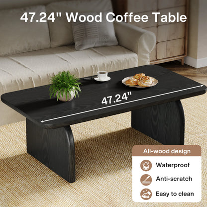47.24-Inch Tribesigns Farmhouse Rectangular Coffee Table