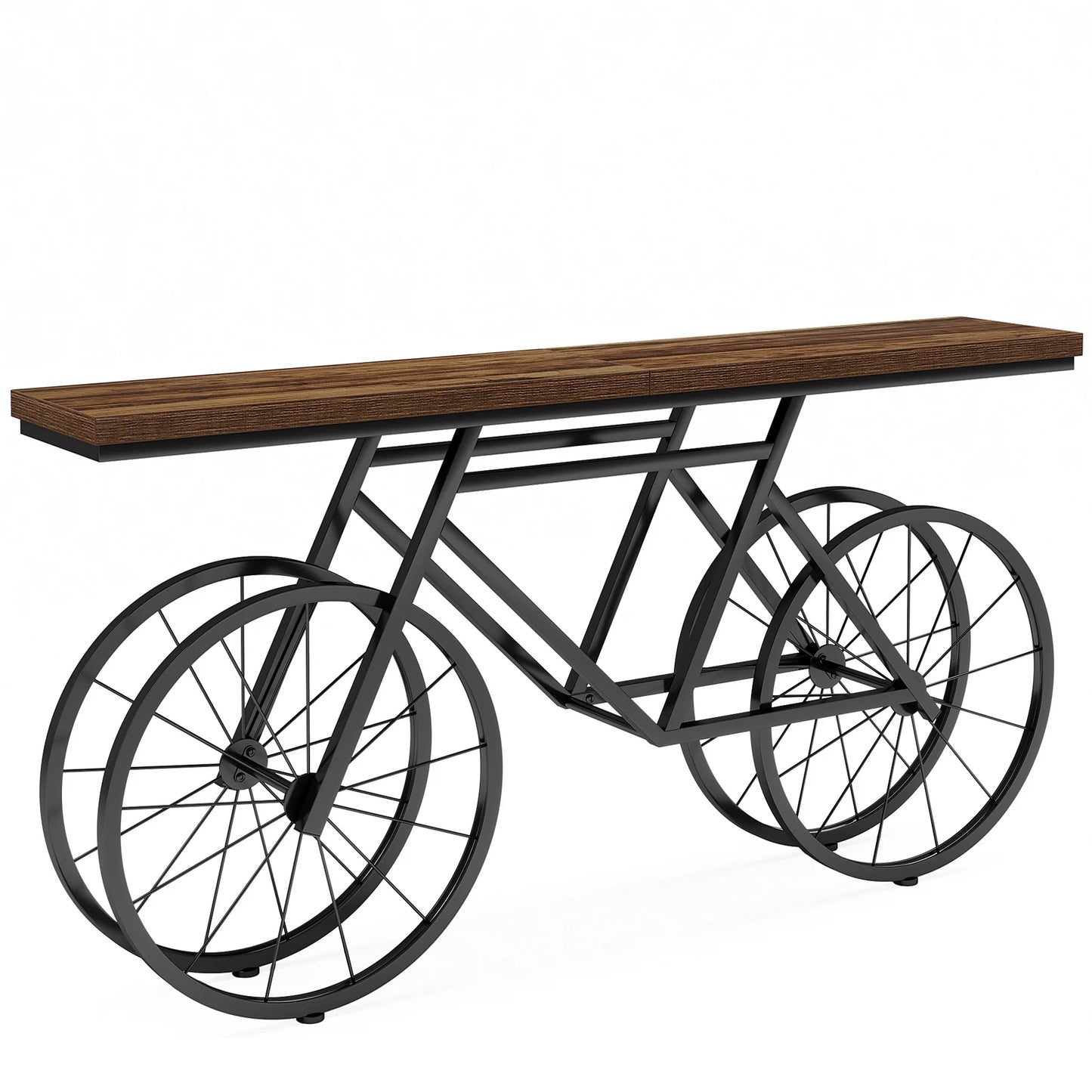 70.9-Inch Extra Long Console Table with Bicycle Metal Base