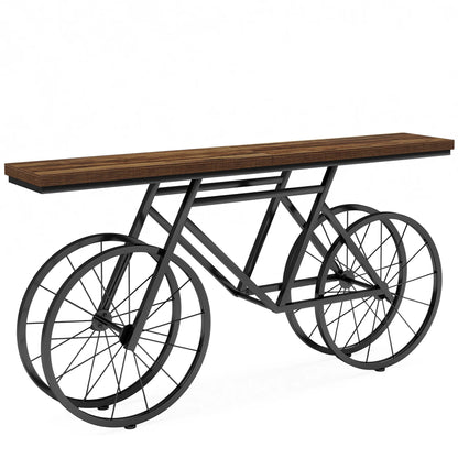 70.9-Inch Extra Long Console Table with Bicycle Metal Base