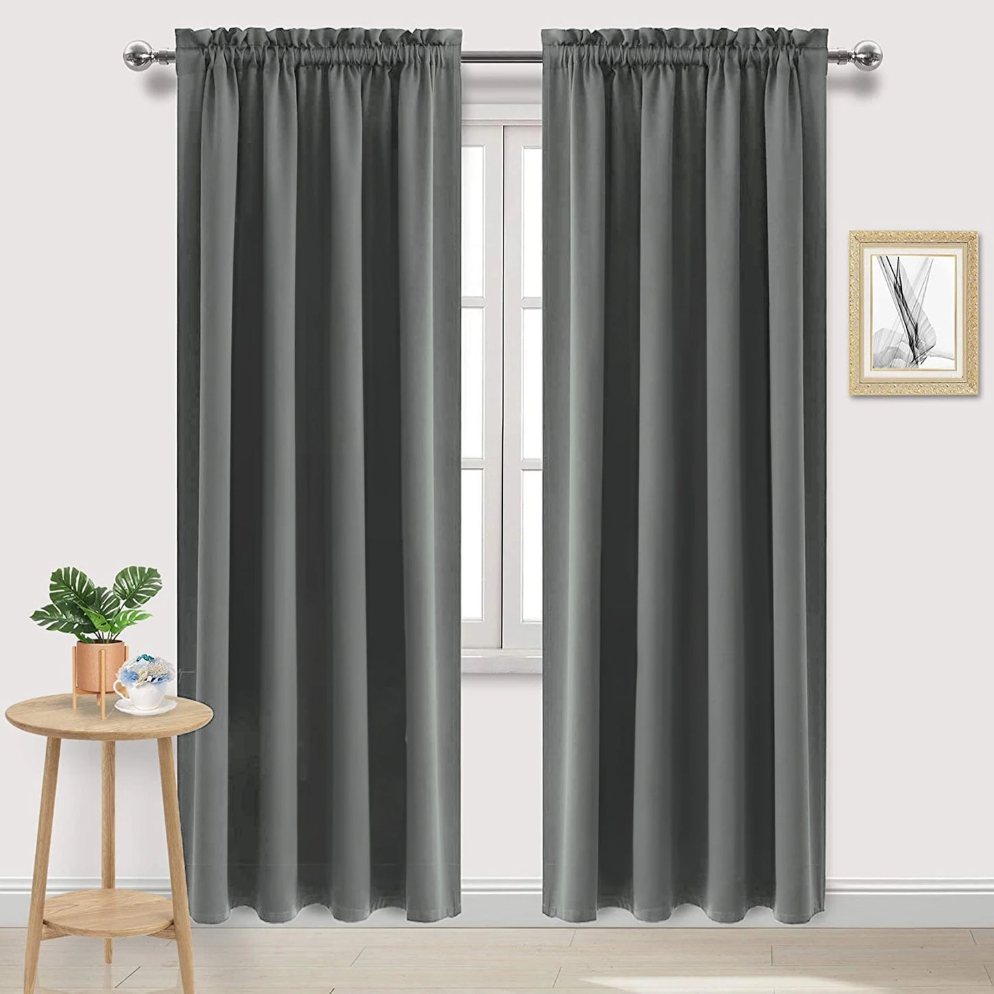 1 Panel Black Out Curtains Panels Drapes for Living Room Bedroom