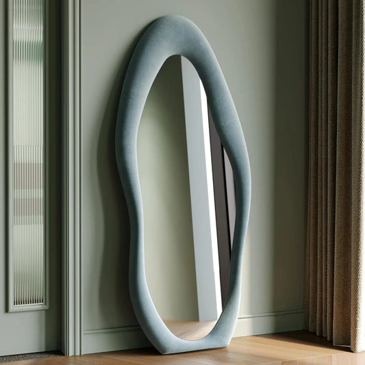 63x24 inch full-length mirror, irregular wave mirror