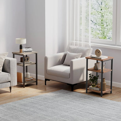 set of 2 End Table Set with Adjustable Feet
