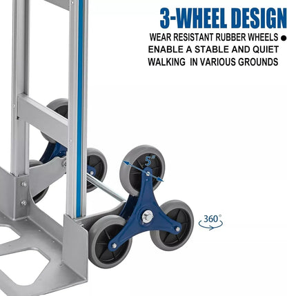 2in1 Heavy-Duty Hand Truck Dolly with Adjustable Handle