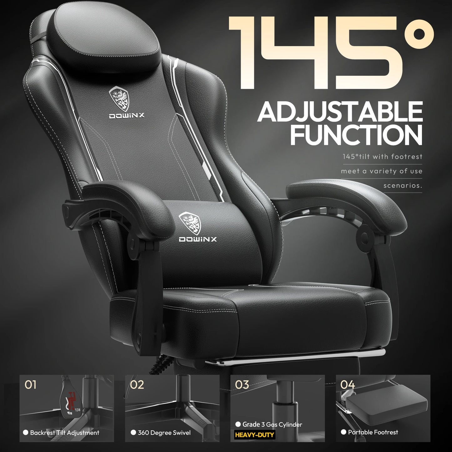 Gaming Chair with Pocket Spring Cushions