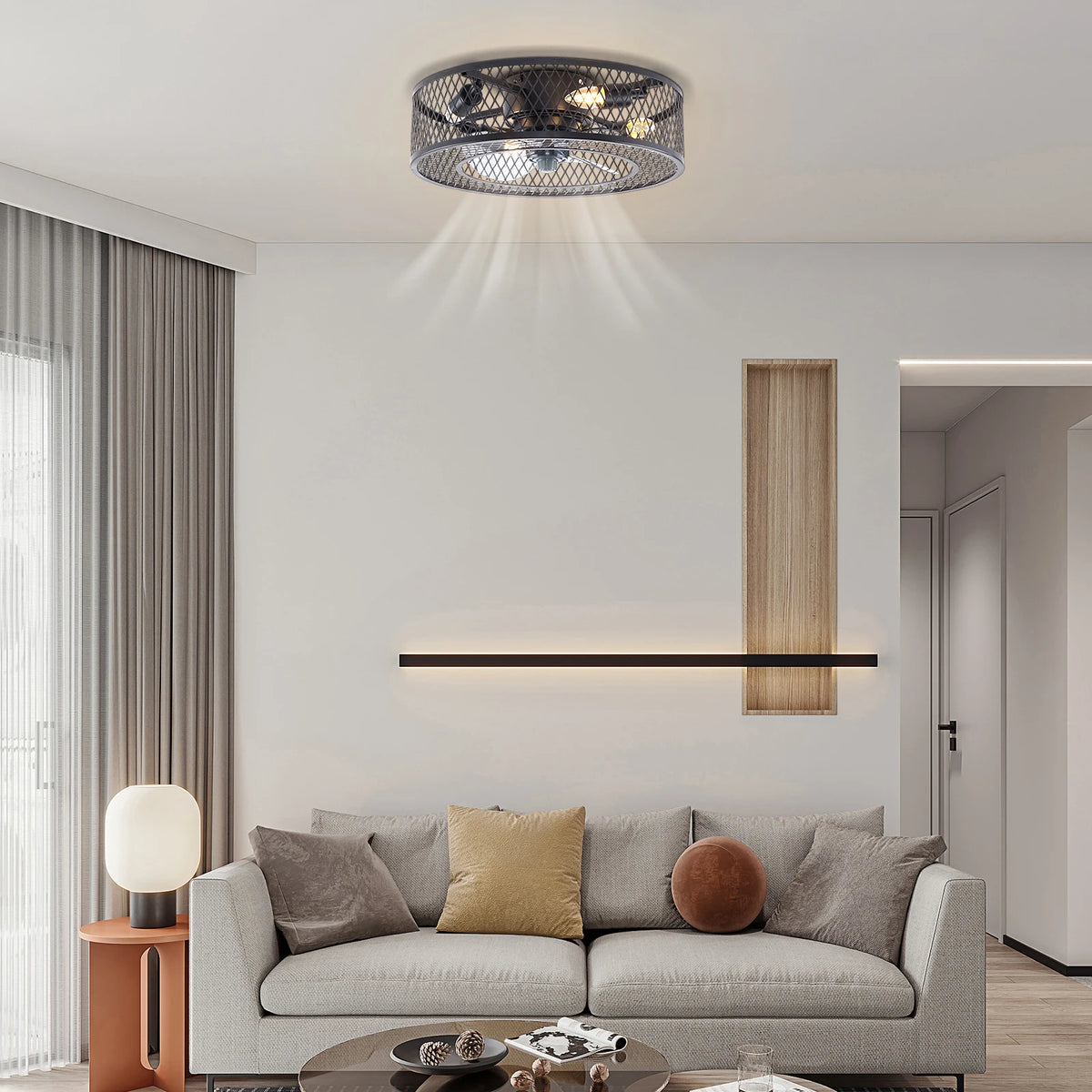 Low Noise Round Ceiling Fan with 3 Wind Speeds