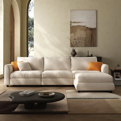 108.2'' Comfy Cloud Couch Modern Sectional Sofa with Ottoman