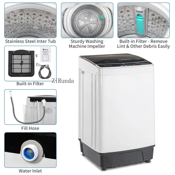 Full-Automatic Washing Machine with 10 programs 8 Water Level Selections