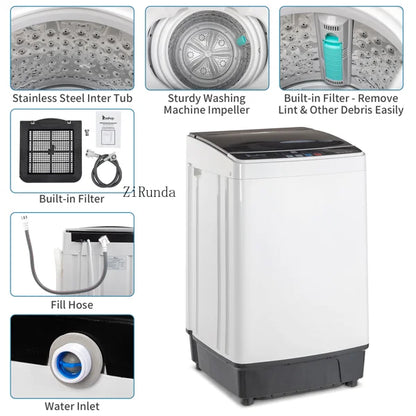 Full-Automatic Washing Machine with 10 programs 8 Water Level Selections
