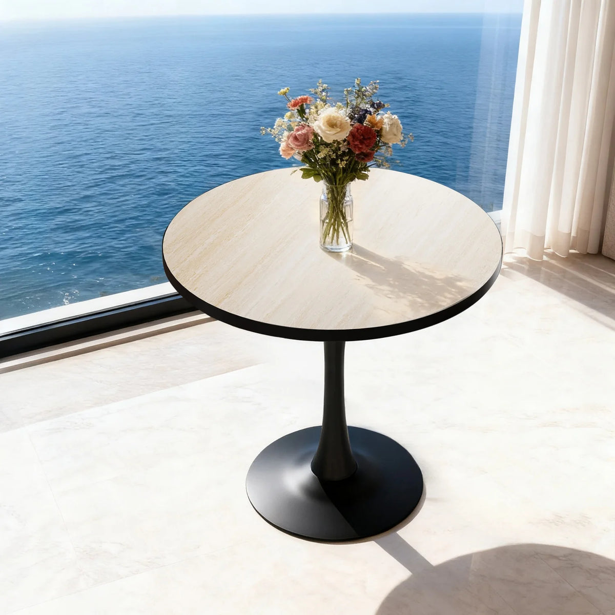 Leisure Round Coffee Table for 2-3 People