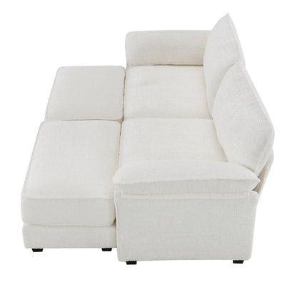 4 Seat Upholstered Sleeper Corner Couch bed set