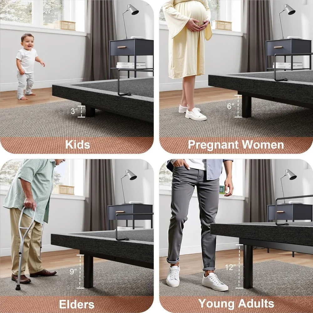 Queen Size Adjustable Bed Frame with Adjustable Legs