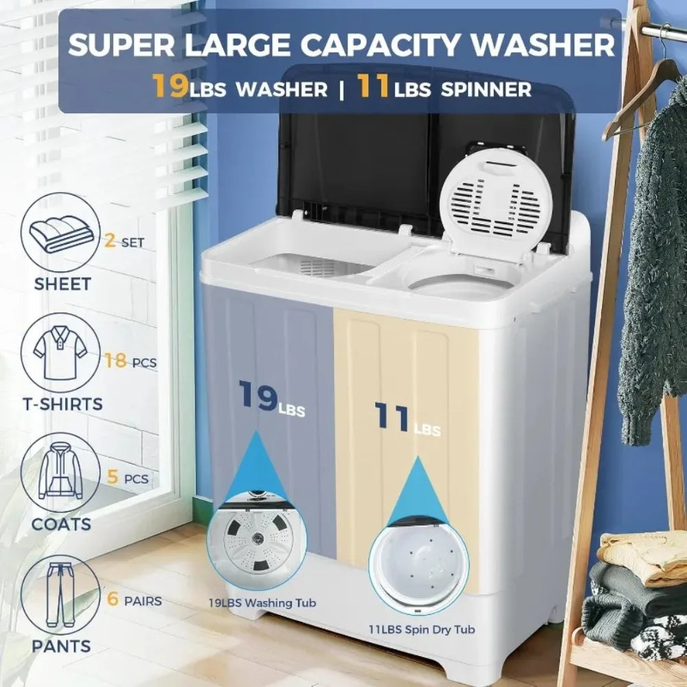 30Lbs Capacity Portable Washing Machine