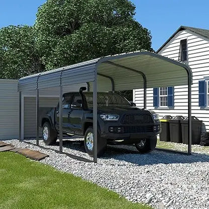 10' x 15' Heavy Duty Metal Carport Kit with Metal Roof