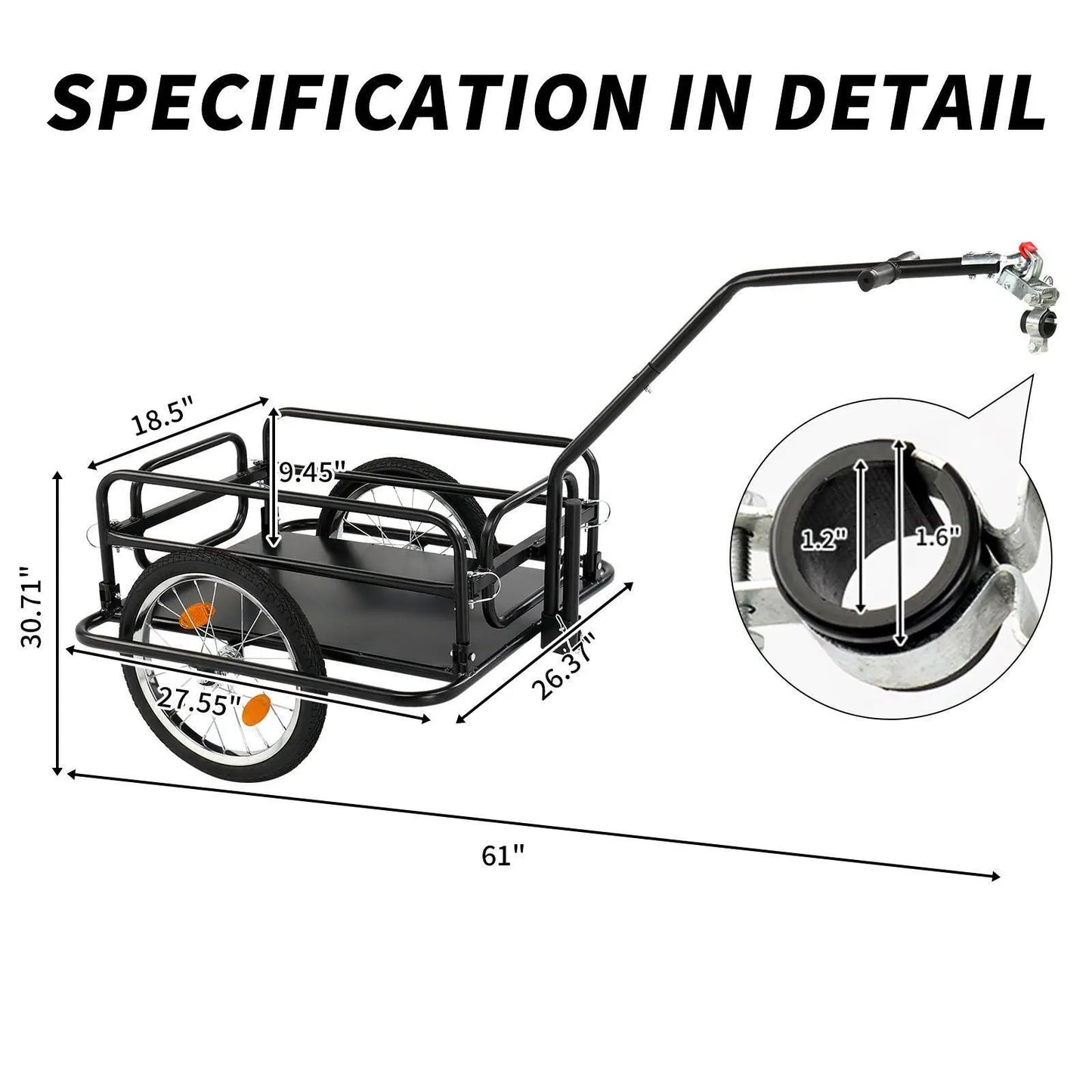 Bike Cargo Trailer with Hitch